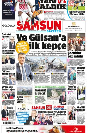 15 Aralık Pazartesi Samsun Gazetesi
