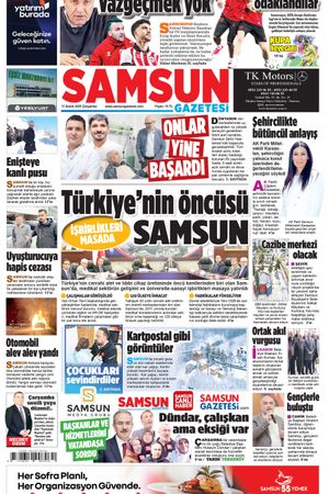 17 Aralık Çarşamba Samsun Gazetesi