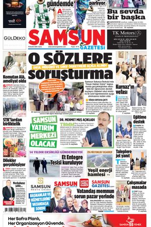 19 Aralık Cuma Samsun Gazetesi