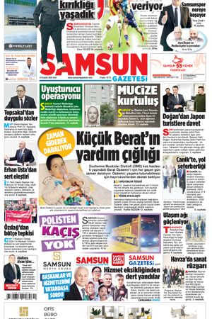 23 Aralık Salı Samsun Gazetesi