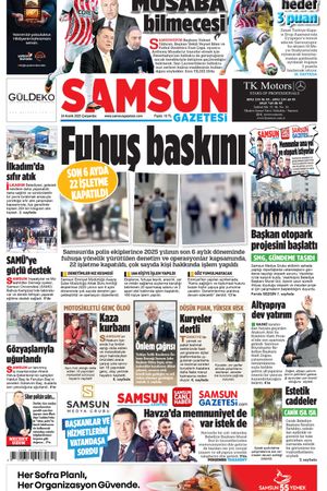 24 Aralık Çarşamba Samsun Gazetesi