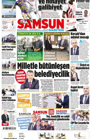 25 Aralık Perşembe Samsun Gazetesi