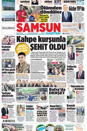 9 Aralık Salı Samsun Gazetesi