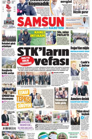 29 Ocak Perşembe Samsun Gazetesi