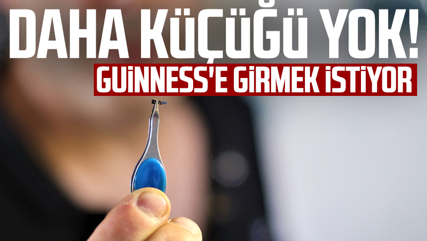 Samsun’da bir vatandaş evinde kurduğu hobi atölyesinde dünyanın en küçük bıçaklarını üretti. 4 milimetre uzunluğunda bıçak yapan vatandaş, Guinness Rekorlar Kitabı'na girmek istiyor.
