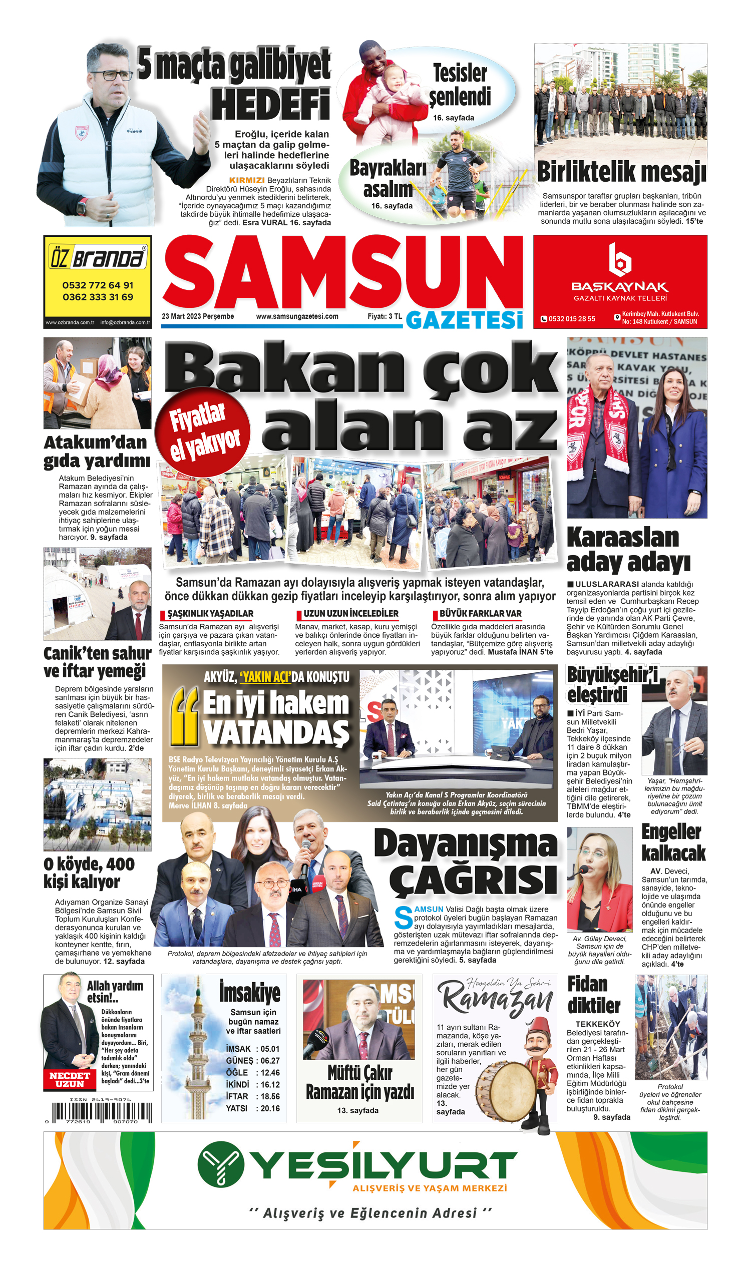 23 Mart Perşembe