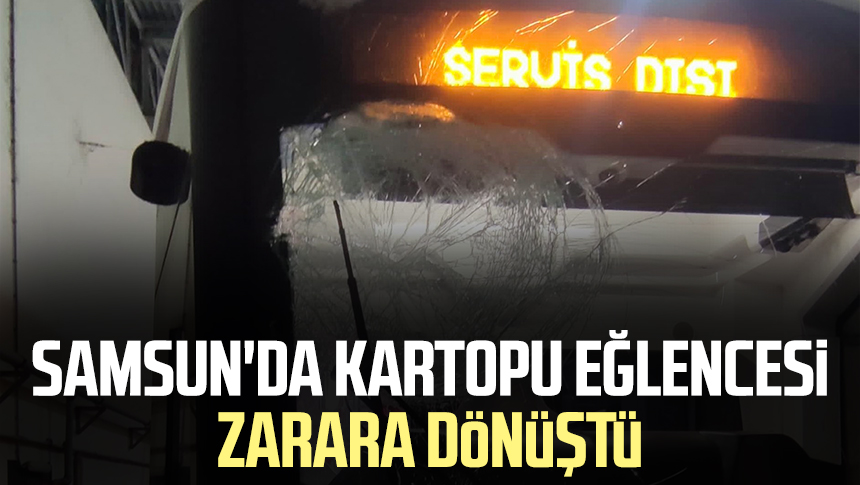 Samsun'da kartopu eğlencesi zarara dönüştü: Tramvay servis dışı kaldı