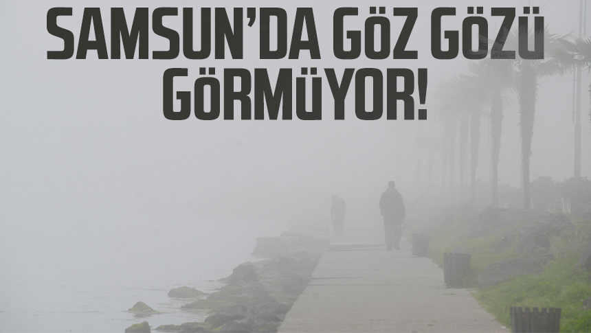 Samsun'da yoğun sis: Göz gözü görmüyor