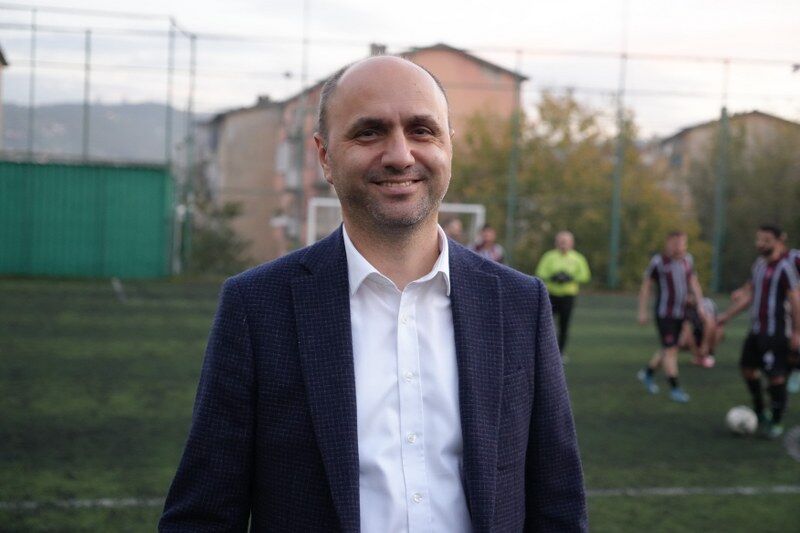 Samsun'da hastane çalışanları sahada buluştu, stres attı