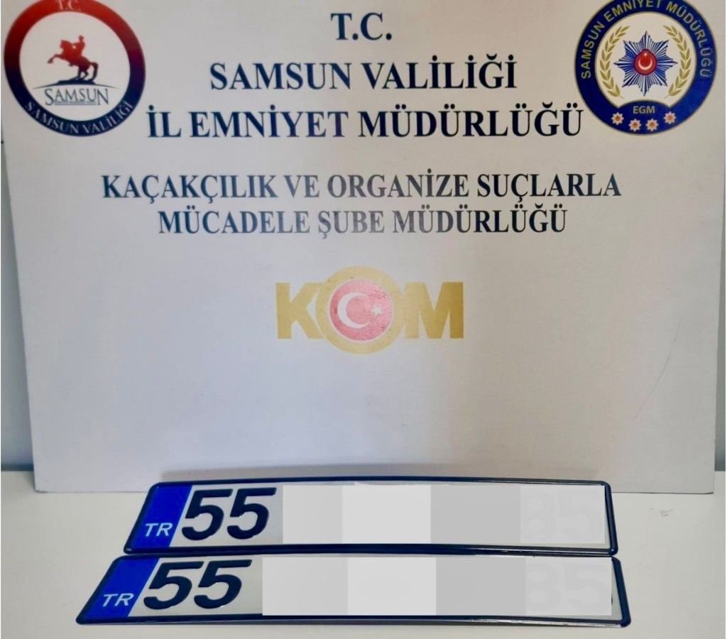 Samsun'da sahte plakayla suçüstü yakalandı!