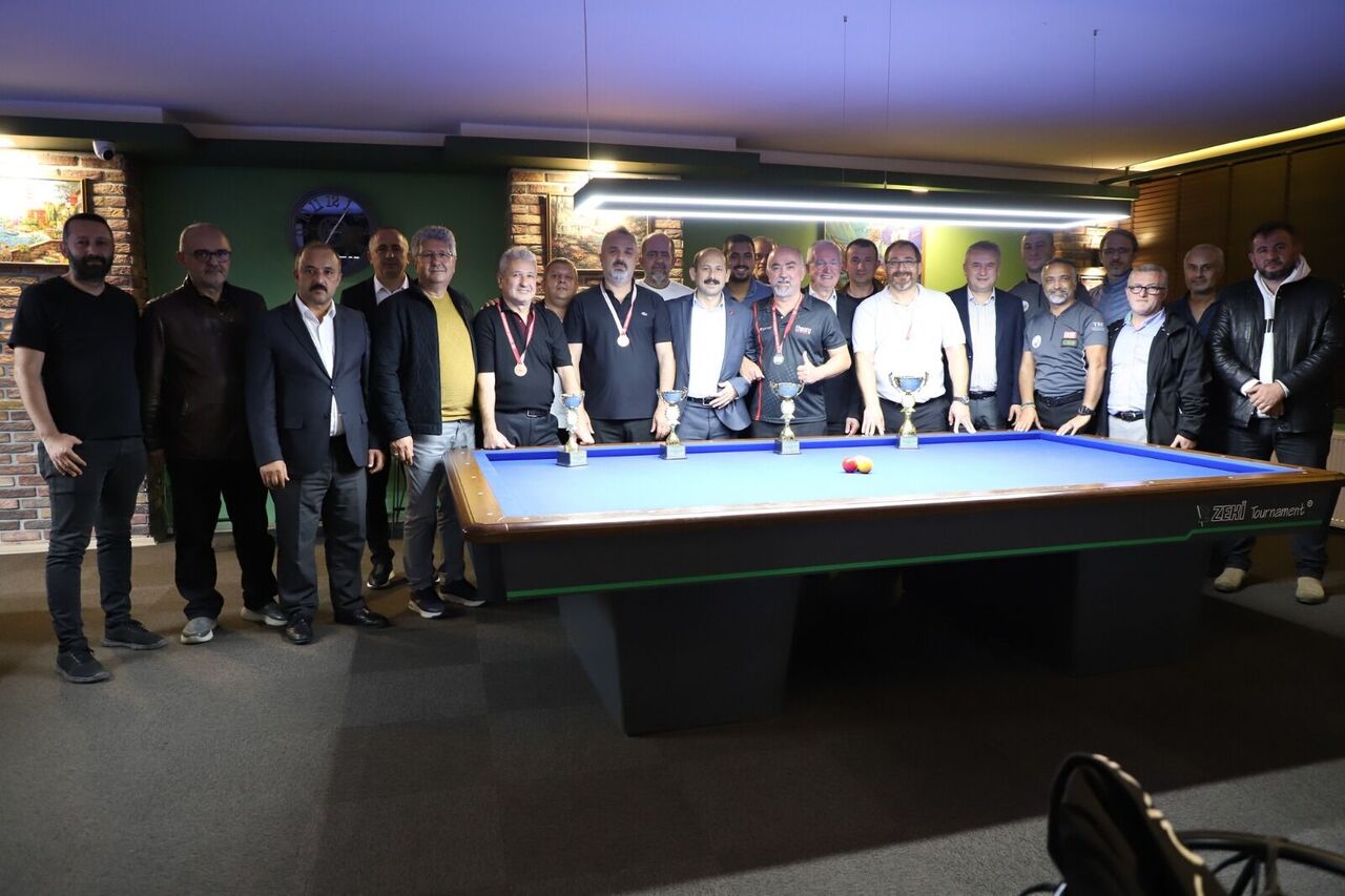 Samsun'da bilardoda heyecan son buldu