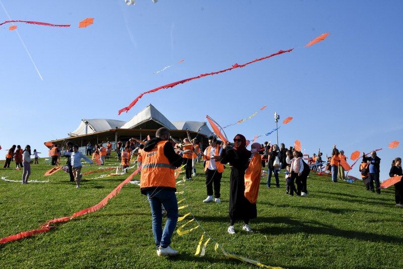 Samsun'da uçurtmalar farkındalık için havalandı!