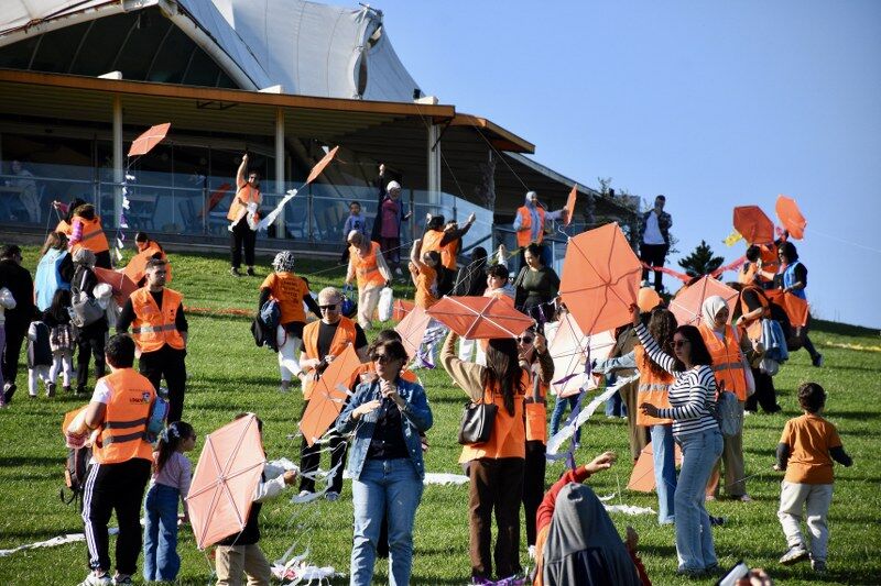 Samsun'da uçurtmalar farkındalık için havalandı!