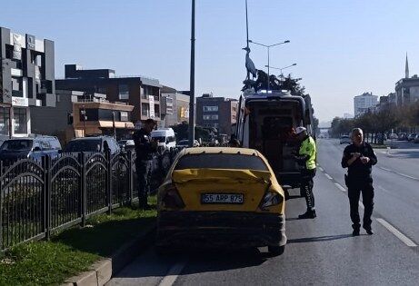 Samsun'da cezaevi aracı kaza yaptı!