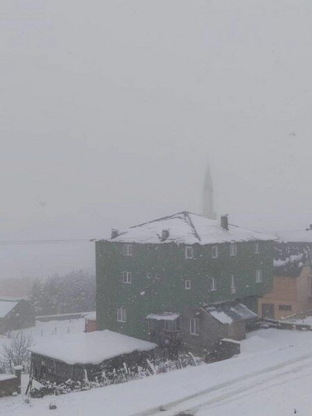 Karadeniz' mevsimin ilk karı düştü! Yollar kapandı