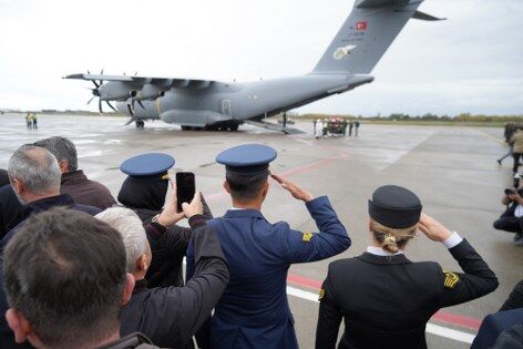 Şehit Emre Altıok'un naaşı memleketi Samsun'da