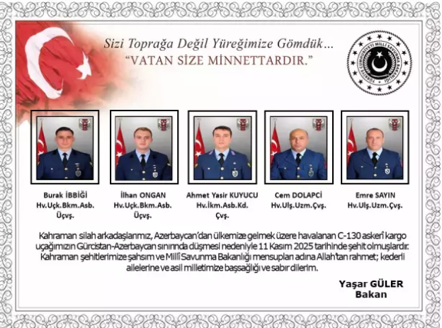 MSB uçak kazasında 20 askerin şehit olduğunu duyurdu! 