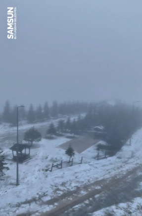 Meteoroloji uyarı yapmıştı: Samsun'da kar yağdı 
