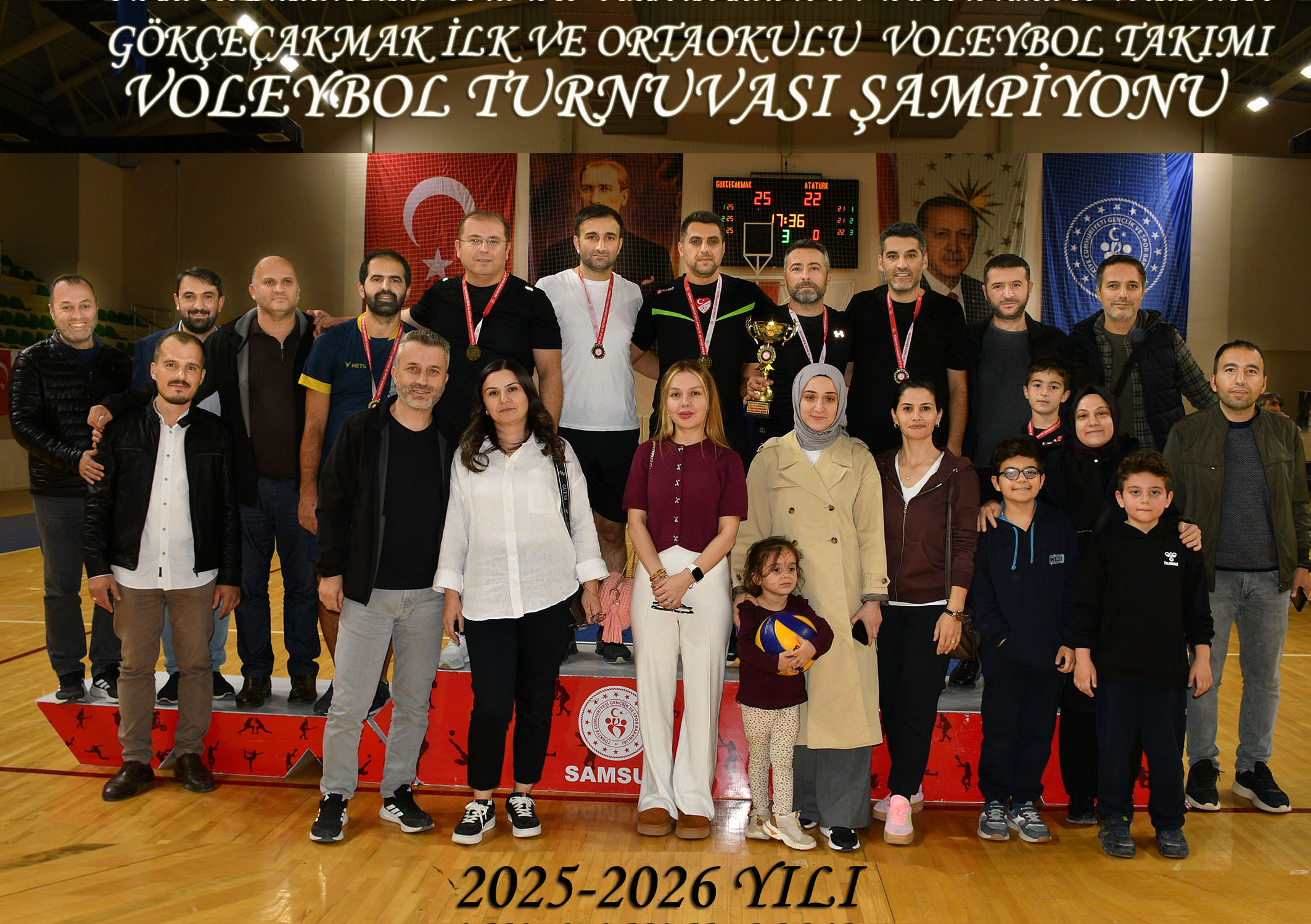 Çarşamba’da voleybolda şampiyon Gökçeçakmak oldu