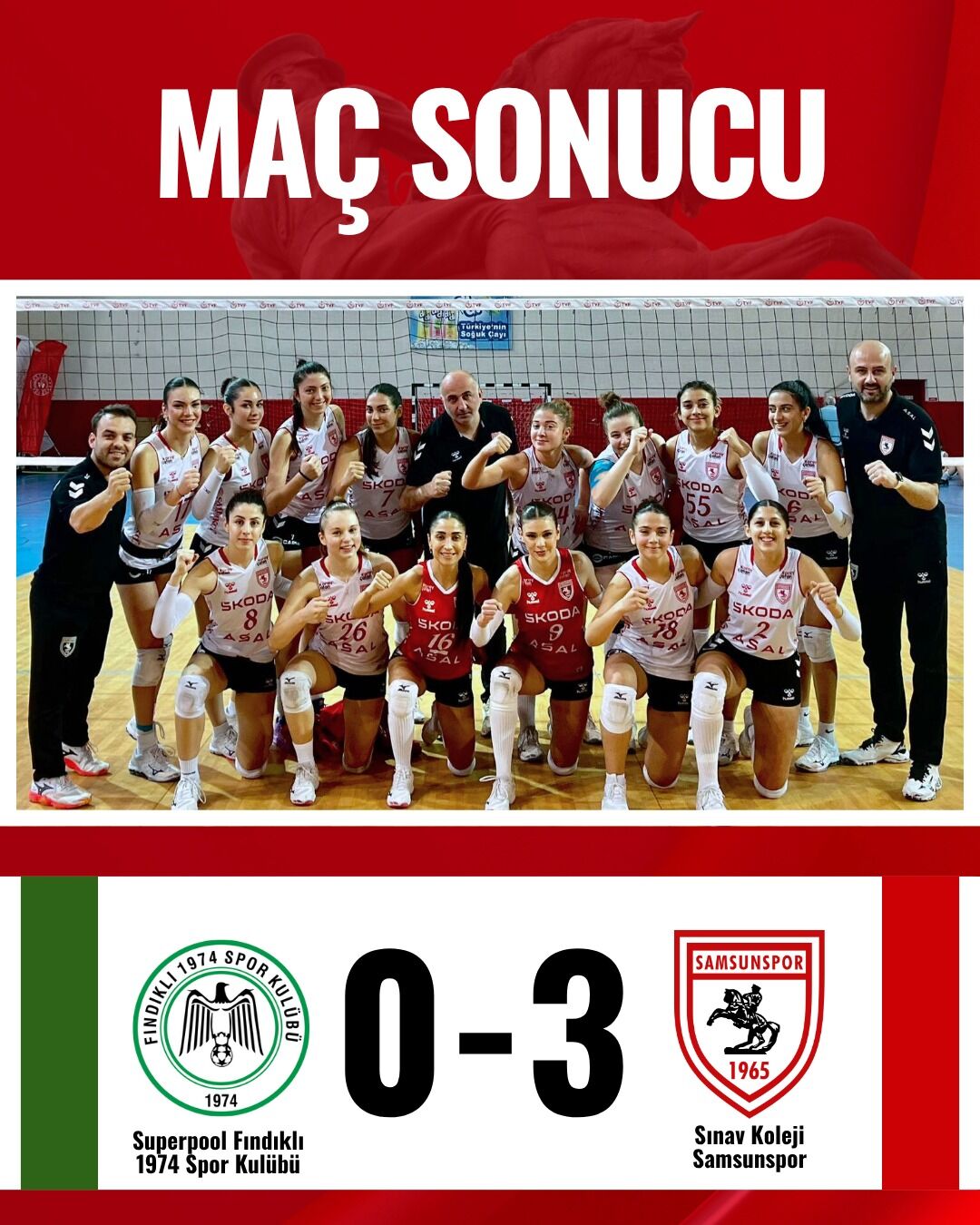 Samsunspor Kadın Voleybol Takımı'nın bileği bükülmüyor