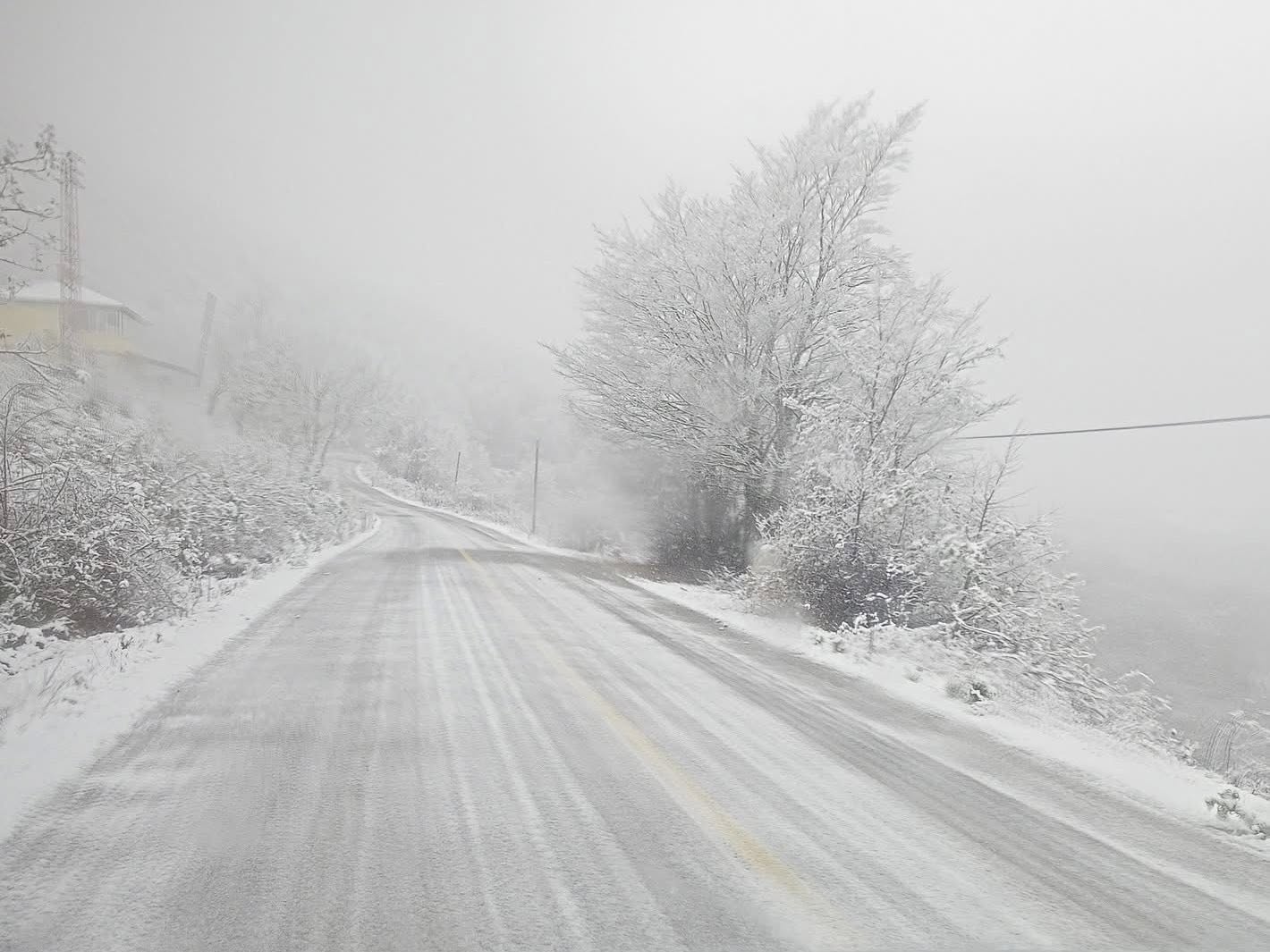 Samsun'un ilçelerinden özlenen kar manzaraları 