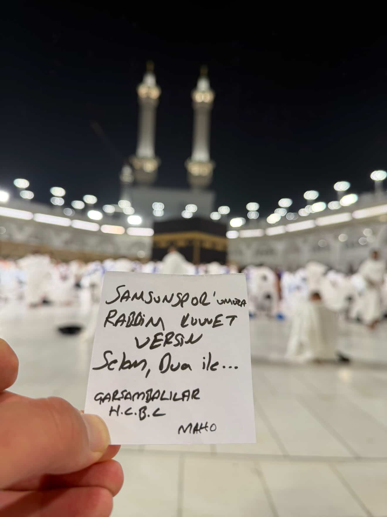 Kutsal topraklardan Samsunspor mesajı