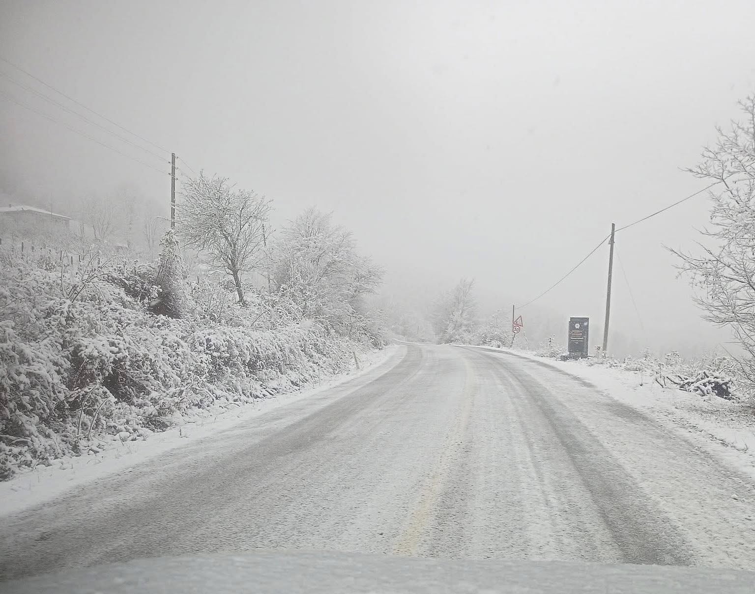 Samsun'un ilçelerinden özlenen kar manzaraları 