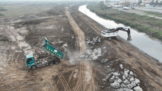 Samsun'da DSİ Yeni OSB'de çalışmaları sürdürüyor