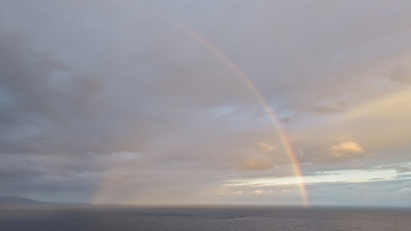 Samsun'da yağmur sonrası gökkuşağı