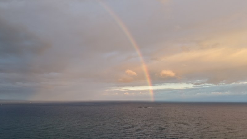Samsun'da yağmur sonrası gökkuşağı