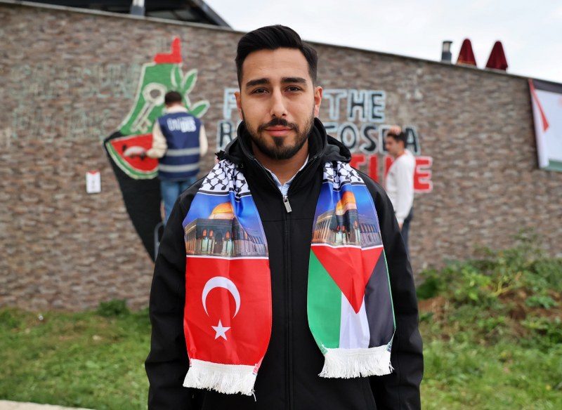 Sanatla direniş: OMÜ Kampüsünde Filistin için dayanışma duvarı