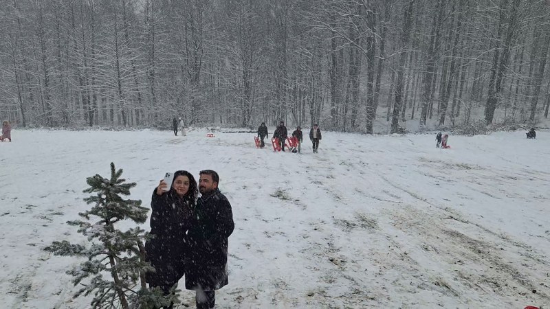 Samsun'un zirvesinde kar sevinci! Nebiyan Dağı beyaza büründü