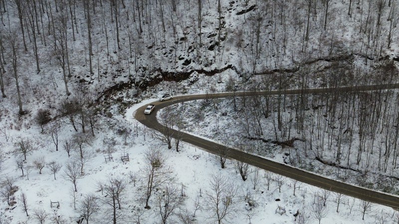Samsun'un zirvesinde kar sevinci! Nebiyan Dağı beyaza büründü