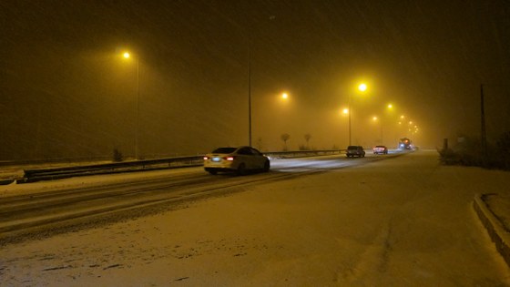 Samsun - Ankara yolunda kar mesaisi! 