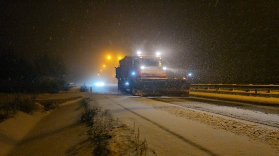 Samsun - Ankara yolunda kar mesaisi! 