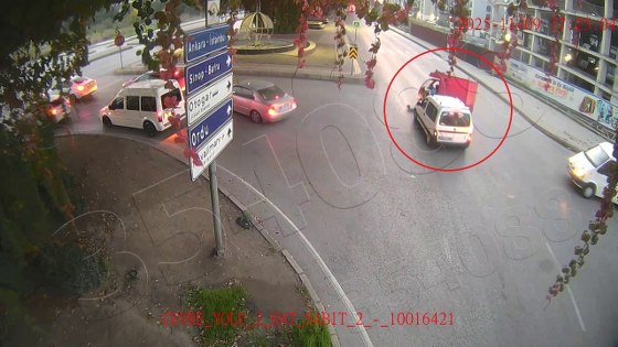 Samsun'da kazalar KGYS kamerasında! Havada takla şoku