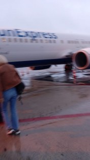 Samsun'da panik! Uçak havalanamadan aprona çekildi 