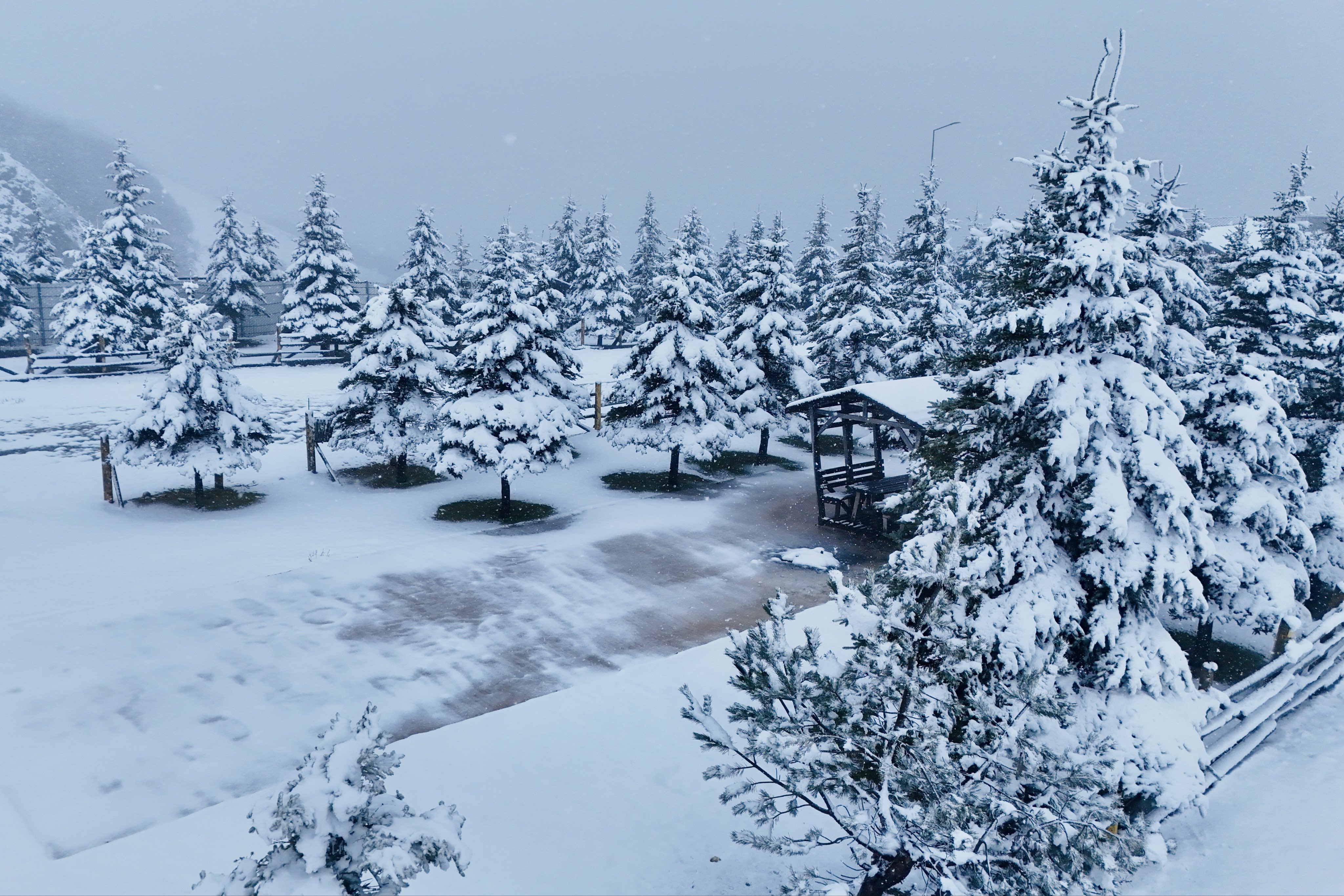 Samsun'da kar sürprizi! Eşsiz manzaralar