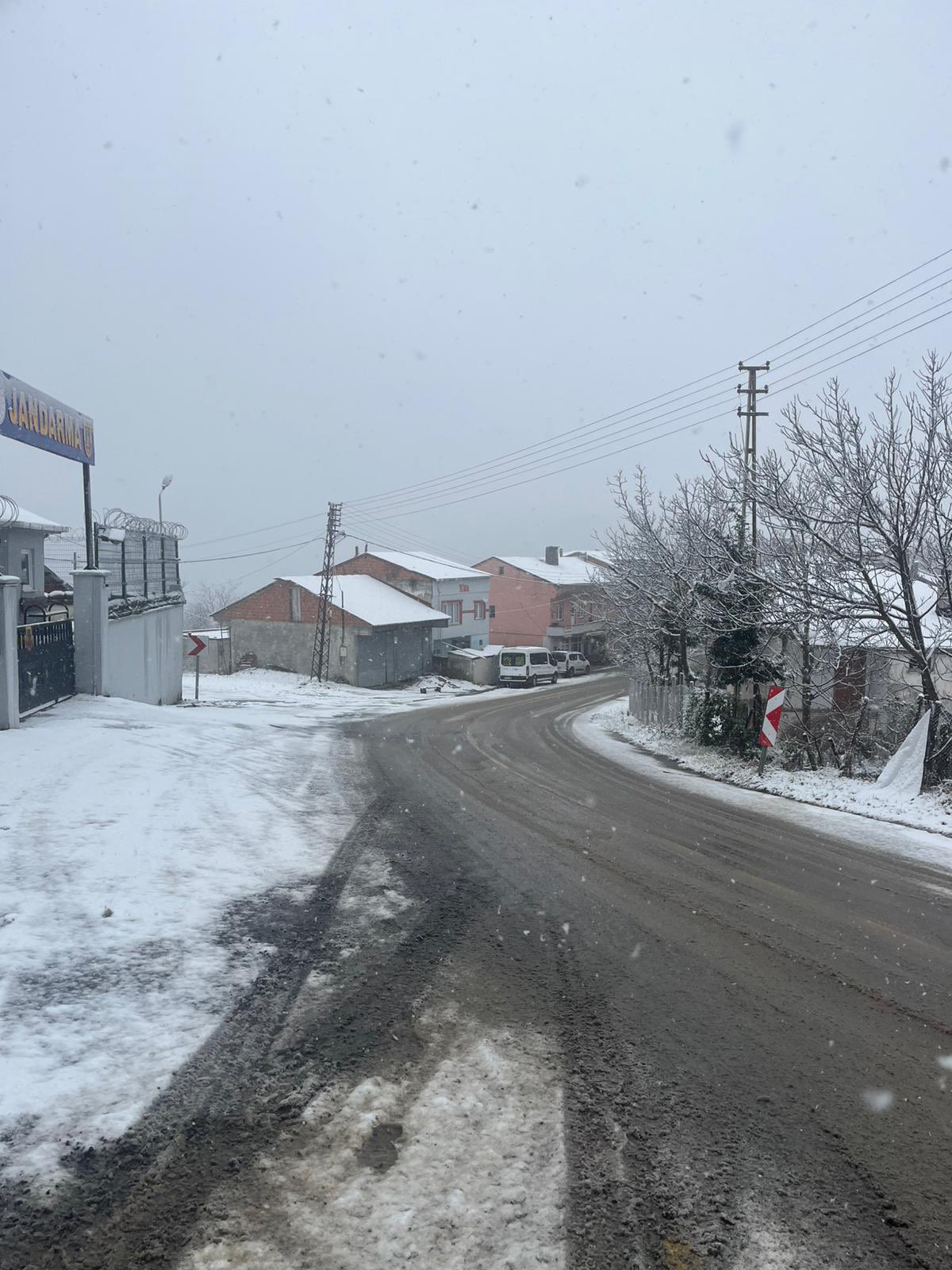 Canik'te yılık ilk karı: Ekipler teyakkuzda 