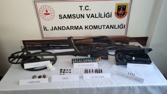 Samsun'da 2 ilçede eş zamanlı tarihi eser baskını 