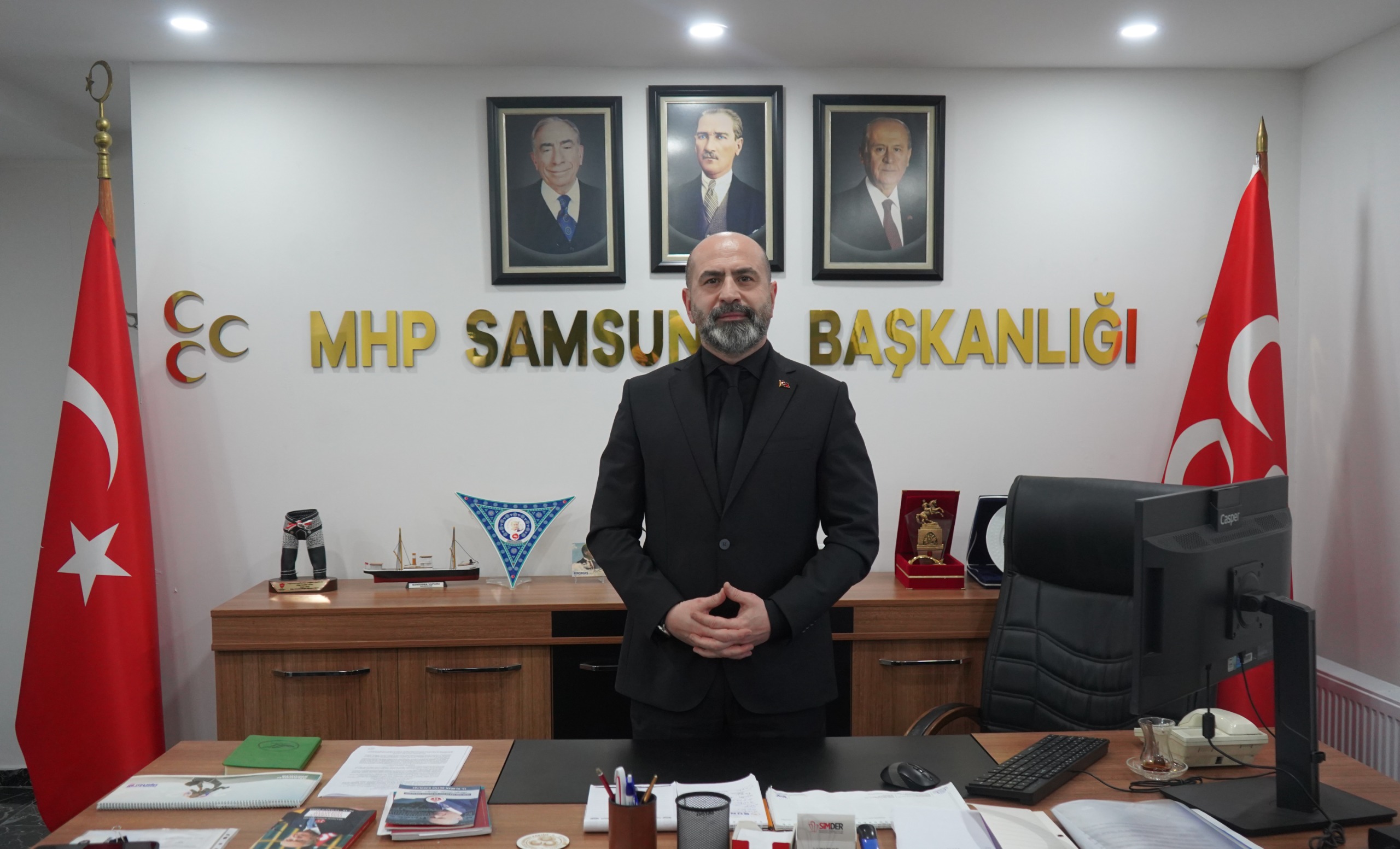 MHP Kavak İlçe Başkanlığında görev değişimi