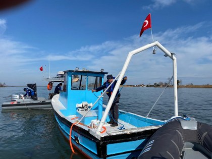 Samsun'da midye avcıları havadan yakalandı