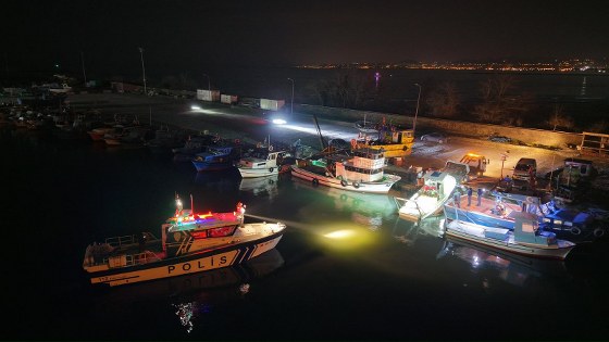 Samsun'da midye avcıları havadan yakalandı
