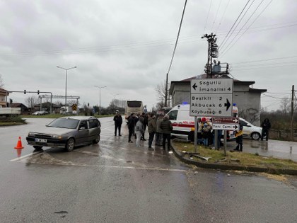 Samsun'da kırmızı ışıkta faciaya kıl payı! 