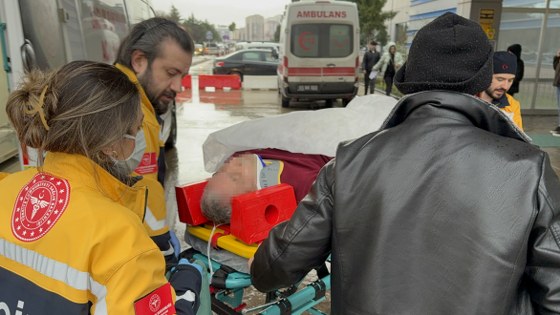 Samsun'da anten tamir ederken ölümden döndü! 