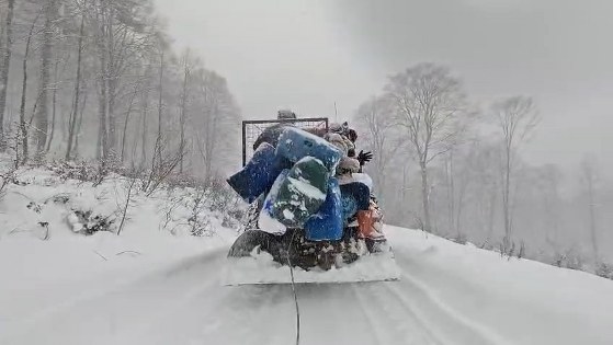 Samsun'da kar şöleni! Renkli görüntüler 