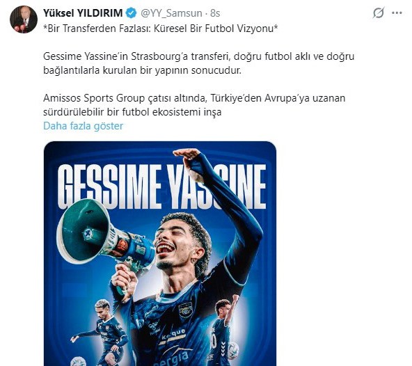 Samsunspor Başkanı Yüksel Yıldırım'dan bir yüksek bonservisli satış daha!