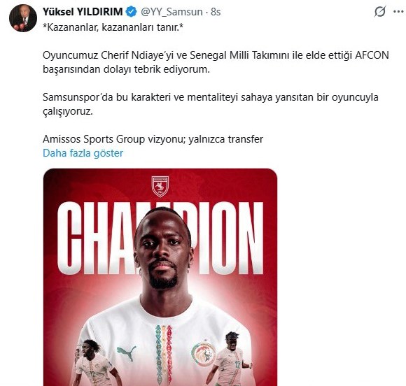Samsunspor Başkanı Yüksel Yıldırım'dan bir yüksek bonservisli satış daha!