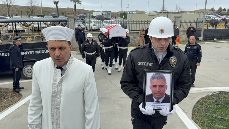 Samsun'da Emniyet Müdürü Musa Bozkurt son yolculuğuna uğurlandı 