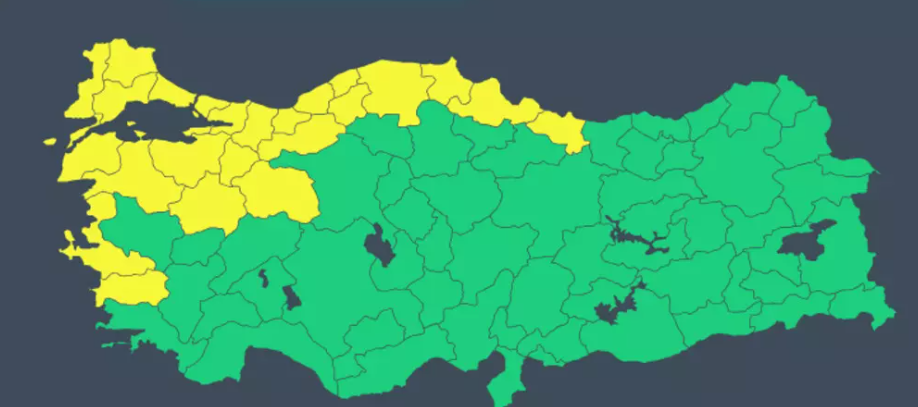 Listede Samsun da var: 24 ile uyarı yapıldı
